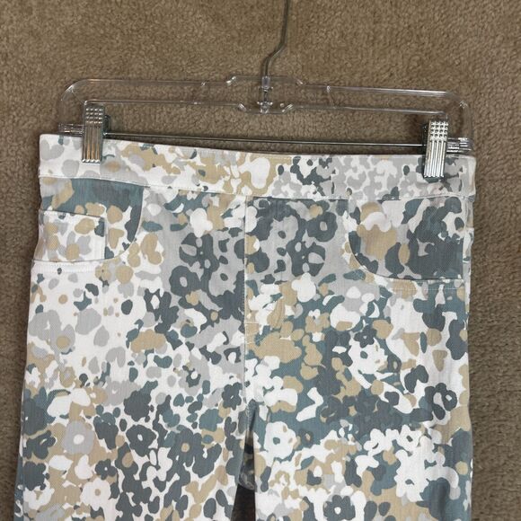Spanx Jean-ish Leggings Womens Medium Multicolor Floral Print Soft Denim Pull On - Picture 4 of 13